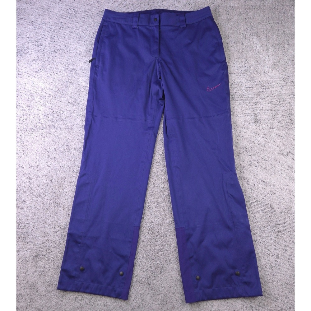 Nike Golf Storm-Fit Pants Womens Medium Rain Taped Seams Purple Ankle Zip